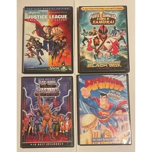 Lot of 4 Superhero movies: Best of He-Man,Justice League,Superman,Power Rangers!